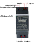 Ultra Slim DIN Rail 24V DC Power Supply 1.5A 36W For PLCs Relays Sensors And Controllers Wide Input For Industrial Automation And Building System Installations with terminals and adjuster