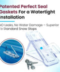 Patented Perfect Seal Gaskets for watertight installation of 50 Pack Built Tough Snow Guards For Metal Roofs With Perfect Seal Gaskets And Mounting Screws Industrial Polycarbonate.