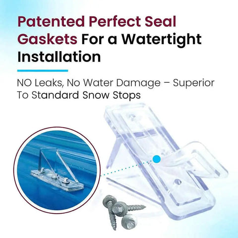 Patented Perfect Seal Gaskets for watertight installation of 50 Pack Built Tough Snow Guards For Metal Roofs With Perfect Seal Gaskets And Mounting Screws Industrial Polycarbonate.