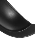 Close-up view of a black stainless steel cup handle, part of the Semi Round Cabinet Drawer Pulls In Black Stainless Steel Cup Handles For Cabinets And Closets