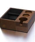 4 In 1 Walnut Pro Barista Style Espresso Tamping Station And Knock Box For 58mm Portafilter With Distributor And Tamper Holder