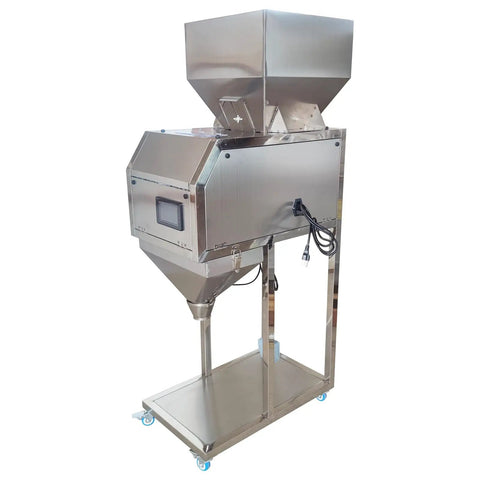 Rock Solid Automatic Filling Machine For Powders And Particles 10 To 5000G With Auto Vibration Hopper Built Heavy Duty For Grains Seeds And Fertilizers 110V Power Straight Up Reliable Packing Rig That Will Streamline Your Everyday Workflow