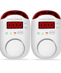 Two Pack Plug In Gas And Carbon Monoxide Detectors With LCD Display Propane And Natural Gas Sensor CO Monitor Alarm And Explosive Gas Alert