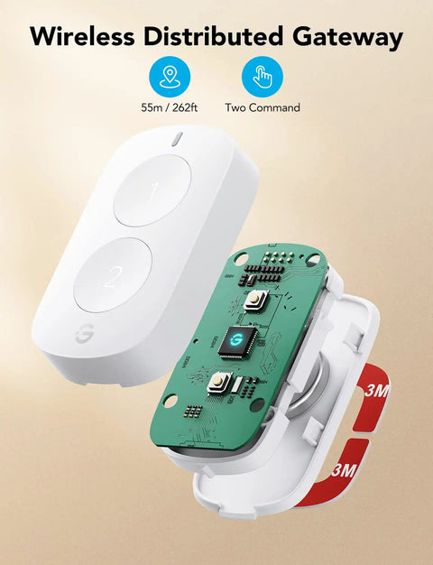 Smart Mini Double Button Switch For One Touch Control Of Multiple Devices Battery Powered Wireless Button With Group Control Plug And Play With Most Smart Home Products