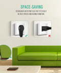 360 Degree Rotating Flat Plug Extension Cord 1 Foot 14 AWG 3 Prong Low Profile Right Angle Power Cable Grounded UL Certified