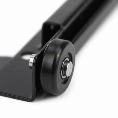 Close-up of Heavy Duty Bottom Mount Drawer Slides For Kitchen Cabinets and Furniture Drawers metal roller for smooth operation.