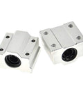 Pro Grade Linear Motion Bearing Slides For CNC Parts And 3D Printer Builds, SCS8UU To SCS30UU Range, 8 To 30 Mm Length, Aluminum Housing, High Load Capacity, Compact Design, Smooth Glide, Precision Tooling Upgrade, two aluminum linear bearing blocks