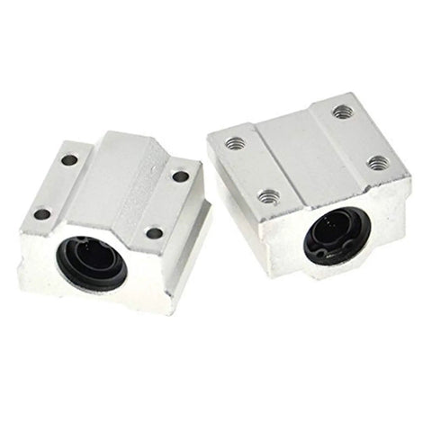 Pro Grade Linear Motion Bearing Slides For CNC Parts And 3D Printer Builds, SCS8UU To SCS30UU Range, 8 To 30 Mm Length, Aluminum Housing, High Load Capacity, Compact Design, Smooth Glide, Precision Tooling Upgrade, two aluminum linear bearing blocks