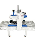 High Capacity Full Automatic Double Flap Case Sealer Machine For Carton Packing with servo motor and adjustable rollers.