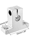 4 Pack SK25 Aluminum Linear Rod Rail Shaft Supports For 25mm Linear Motion Guides For CNC And 3D Printer, Smooth Alignment, High Precision, Easy Install, Corrosion Resistant, 25mm aluminum shaft support block with 7mm mounting holes