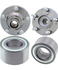 Front Wheel Hub Bearing Kit For Hyundai Elantra 1.8L 2.0L 2007 2008 2009 2010 2011 And Kia Forte 2.0L 2.4L 2010 2011 2012 2013 Replacement 4 Piece Assembly OEM SPK010 WB510093 showing four metal components