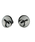 Set Of 2 Hella Sturdy Replacement Endcaps With Tight Rings For Exterior Sun Shades And Roller Blinds No Mess Quick Mount Rugged black plastic caps with stainless rings.