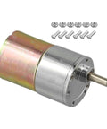 Heavy Duty 37Mm Metal Brushed Dc Motor With Dead Silent Operation And Sick High Torque Output Featuring Rock Solid All Metal Gears For Smooth Reversible Rotation That Slays Vending Machines And Diy Automation Projects with screws and nuts.