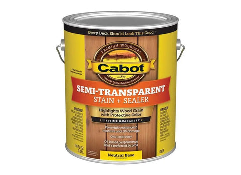 Exterior Stain Semi Transparent Oil Based Neutral Base One Gallon With Color Pick By Email After You Order Ships Unaltered