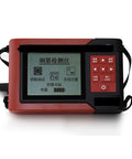 No Sweat Heavy Duty Stud Finder Wall Scanner Detecting Live Electrical Wires And Water Pipes Quick Concrete Rebar Thickness Gauge With Bright LCD Display Pro Pick showing control panel.