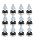 12 M6 Adjustable Furniture Leveling Feet with T Nut for stable support of tables on hardwood floors.