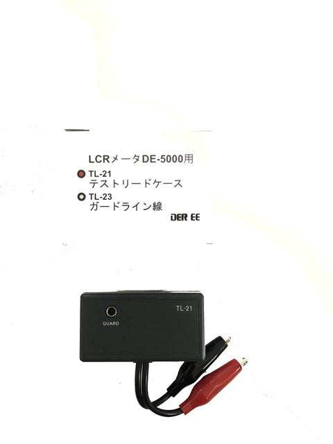 High Accuracy Pro Grade Handheld LCR Meter With TL21 TL22 Leads For Auto LCR Checks, box and TL-21 lead with alligator clips.