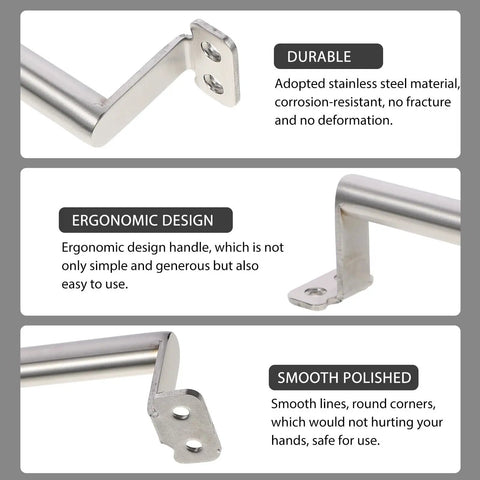 Stainless Steel Cabinet Pull Handles Round Drawer Pulls For Wardrobe Closet Doors Large Size Furniture Hardware, ergonomic design