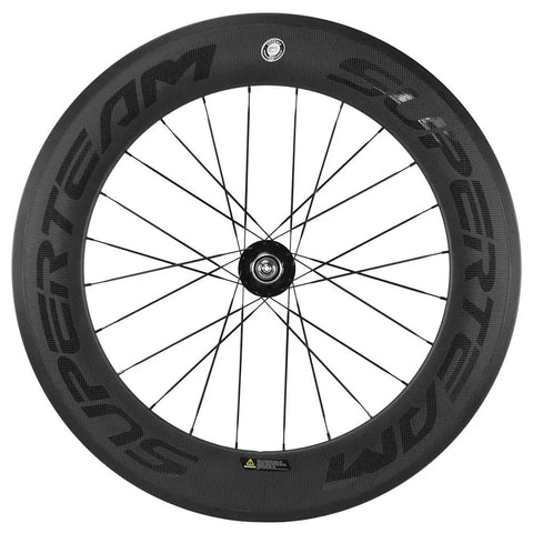 Beast Mode Fixed Gear Bike Wheelset Front 60mm Rear 88mm Carbon Clincher 23mm Rim Wide Matte 3K Finish Basalt Braking Surface