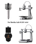 Dope Hotend Kit For A1 Mini 3D Printer Upgrade with hardened steel nozzle 0.2mm and silicone sock for reliable printing.
