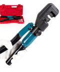 Custom Cable Railing Crimping Tool Hydraulic Crimper For One Eighth Inch Stainless Steel Cable Railing Kit Swaging Tool Beefy Pro Grade Yet Easy To Use For Quick Solid Crimps On Deck Railing Installations CR09 shown with red case.