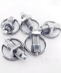 Heavy Duty Stainless Steel Spring Plungers With Pull Ring 5 Pack M6x1 Retractable Indexing Pins for quick release hardware