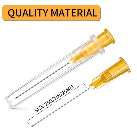 5ml Luer Lock Syringe Set With 25G 1 Inch Needle Individually Blister Sealed Pack Of 20 Durable Plastic Body Sterile Lab Supplies For Research And Craft Projects Not For Medical Use, 25G 1in needle