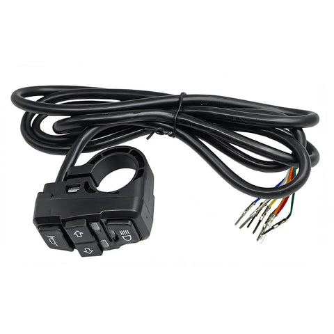 Three In One Motorcycle Handlebar Switch With Headlight Horn And Turn Signals Easy On Off Controller For Motorbike E Bike And E Scooter Durable