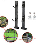 2 Place Locking Trimmer Rack For Open Landscape Trailers Heavy Duty Steel Weed Eater Holder With Adjustable Straps
