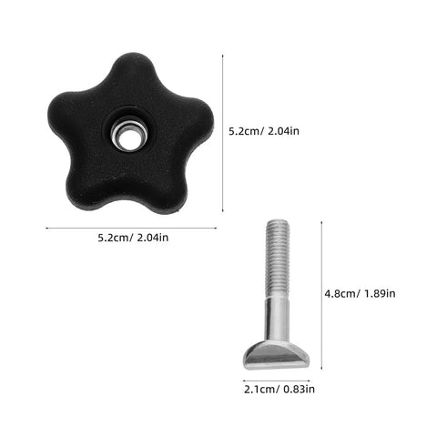 Super Cool DIYEAH 2 Pack Lawn Mower Handle Knob Screw Bolt Replacement Kit With Perfect Fit Durable Plastic And Metal Parts For Quick Install And Easy Removal To Keep Your Outdoor Mowing Smooth And Safe. black handle knob and threaded bolt, 5.2cm