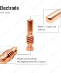 All In One Plasma Cutting Electrodes Nozzle Tips And Drag Shield Kit For Pro-Cut 55 And 80 Torch Includes 5 KP2063-1B1 Electrodes shown in copper and hafnium composition