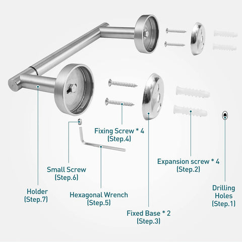 Wall Mounted Brushed Nickel Toilet Paper Holder Made From 304 Stainless Steel Rustproof And Built To Last Flexible Pivot