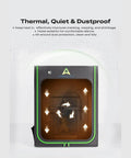 3D Printer Enclosure With Temperature Control And LED Lighting, Dustproof, Noise-Reducing Housing, Large Viewing Window For CR-10 Smart Pro And Smaller Printers, Pro-Grade Protection, Easy Access, 700x750x900mm showing thermal and dustproof features