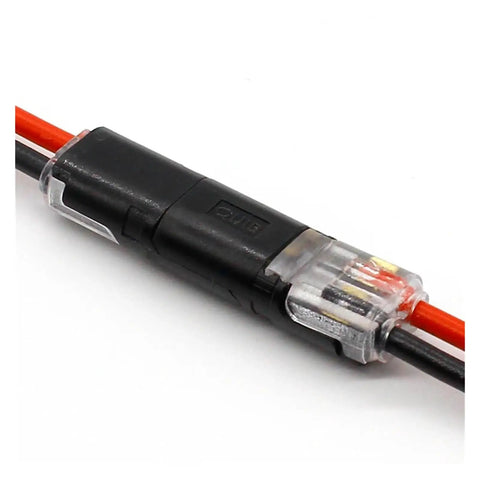 10 Pack 2 Way Spring Wire Connectors No Solder No Screws Quick Cable Clamp Terminal Blocks Easy Fit For 18 To 24 AWG Wire 300V 10A installed