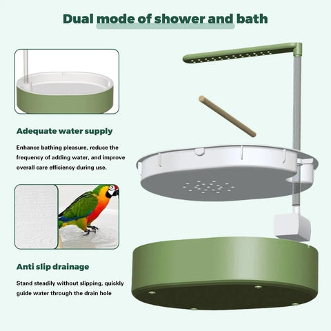 Indoor Bird Bath Fountain For Large Feathery Pals With Running Water USB Powered Pump Quiet Low Noise 26 Outlet Faucet