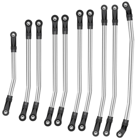 313mm And 324mm Metal Link Set Steering Rod Kit With Nylon End Caps For 1x10 RC Crawler