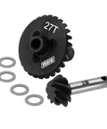 Overdrive 8T/27T Steel Helical Gears For SCX10 II III Pro RC Crawlers Eleven Percent Faster Hardened Upgrade