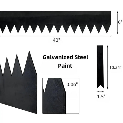 Weathering Steel Landscape Edging Kit Cor Ten 40 Inch By 8 Inch 6 Pack With Paint Finish Hammer In Strips dimensions and details