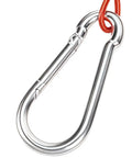 Breakaway Cable For RV Trailers 4 Foot Or 6 Foot High Strength Flexible Towing Lanyard carabiner close-up