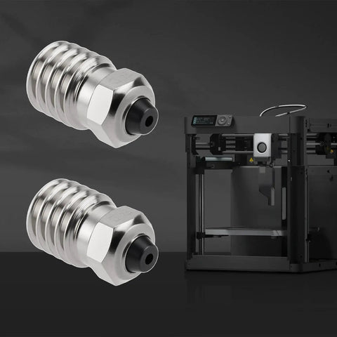 Heavy Duty 0.8mm Bimetallic Hardened Steel Nozzle 2 Pack 3D Printer Hotend Upgrades Designed For Bambu Lab X1 P1P P1s Carbon Models Rock Solid Heat Resistant Drop In Replacement Builds Built Tough