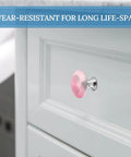 Pink Gradient Cabinet Knob Set 2 Pack Drop In Ready Aluminum Alloy And Stainless Steel Drawer Pulls for drawer installation
