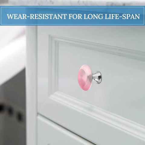 Pink Gradient Cabinet Knob Set 2 Pack Drop In Ready Aluminum Alloy And Stainless Steel Drawer Pulls for drawer installation