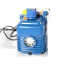 Front view of Heavy Duty 2L Two Stage Rotary Vane Vacuum Pump With Built In Solenoid Valve 250W Motor showing pressure gauge.