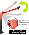 Folding Truck Jib Crane With 1100 Lb Capacity And 880 Lb Pulling Force, 110V Electric Hoist, 360 Degree Base Rotation with adjustable boom