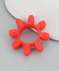 GR24 Jaw Coupling Spider Insert Kit, 2 Pack, 55 Mm OD Hub And 27 Mm ID Pocket, Red Polyurethane Elastomer For Torque Transmission And Shock Damping, Compatible With KTR Rotex 24 red coupling spider