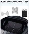 Motrobe sunshade kit for Tesla Model Y; silver foldable sunshades and black storage bag in trunk