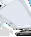 QANGBOOM Tiguan glass-roof sunshade 2010–2017; one-piece shade with storage bag, foldable heat insulation; two panels