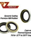 Four Pack Trailer Axle Hub Grease Seals 1.719 ID By 2.565 OD With 2.25 Cotter Pins For 3500 Lbs EZ Lube Spindles And 5 Lug Hubs Fits 171255TB 010-019-00 473336 in dynamic sealing rubber for temperature variation.