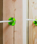 EZ Guard single-stud electrical wire protector, green plastic, installed through wooden studs (5-pack)