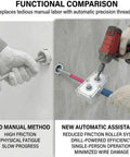 The ULTIMATE Professional Electrician Wire Pulling Assistant Tool in action, showing automated threading with a power drill.